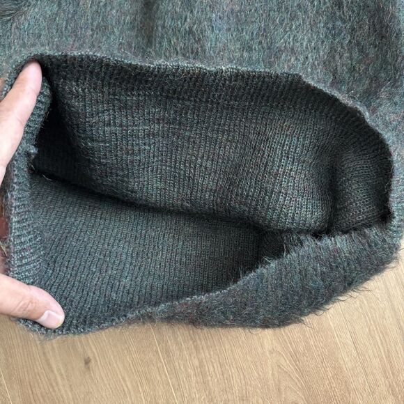 Vintage 60s University Shop Al Baskin Mohair Wool Sweater V-Neck Sz M USA Cobain - Picture 5 of 9